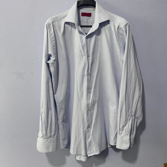 Strauss light blue mens shirt size large - 16 - Picture 1 of 5